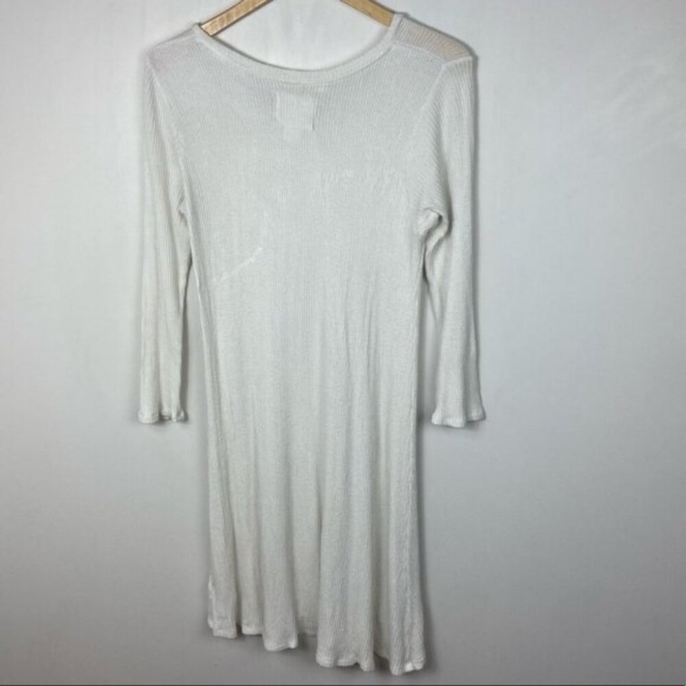 Anthropologie Chrissy Tunic White Velvet Graham Size Medium Long Sleeve Boho M - Picture 9 of 10
